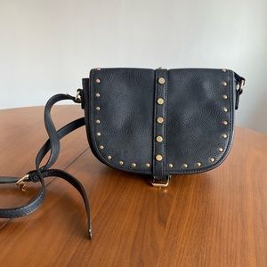 Neiman Marcus black leather crossbody bag